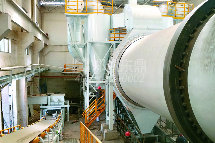 郑州东鼎根据赤泥物料的特性及利用途径研制了成套赤泥烘干机装备